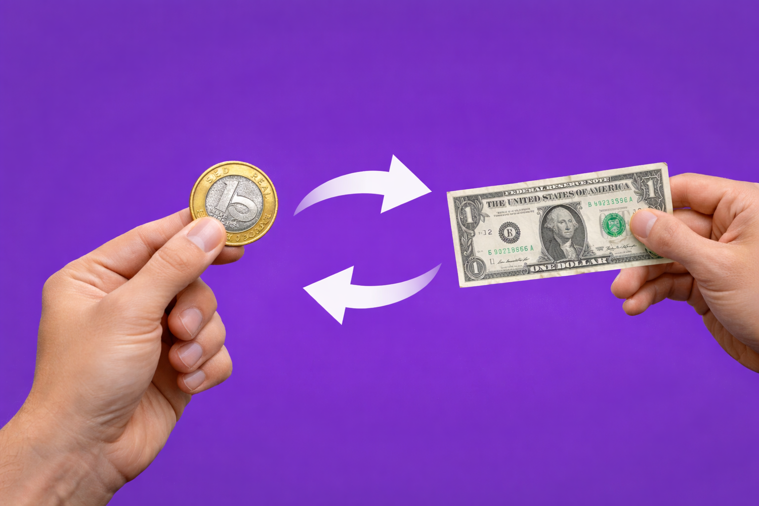 Currency exchange illustration